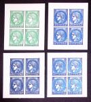 Restant de collection au Type Cérès 1938 - 1942 : timbres