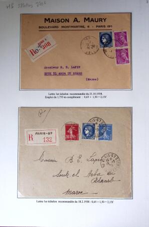 Restant de collection au Type Cérès 1938 - 1942 : timbres