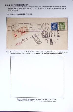 Restant de collection au Type Cérès 1938 - 1942 : timbres