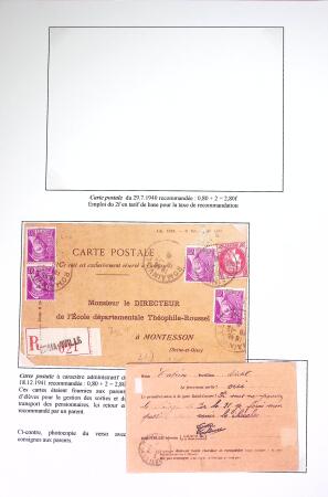 Restant de collection au Type Cérès 1938 - 1942 : timbres