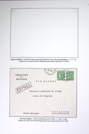 Restant de collection au Type Cérès 1938 - 1942 : timbres