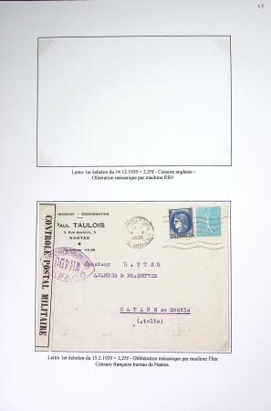 Restant de collection au Type Cérès 1938 - 1942 : timbres