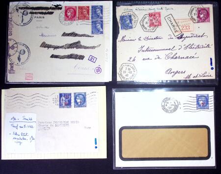 Restant de collection au Type Cérès 1938 - 1942 : timbres