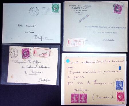 Restant de collection au Type Cérès 1938 - 1942 : timbres
