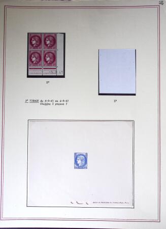 Restant de collection au Type Cérès 1938 - 1942 : timbres