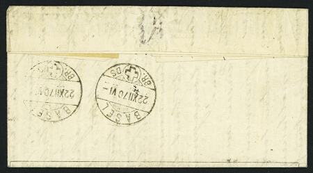 N°30 (n'appartient pas à la lettre) sur Gazette des Absents n°14 postée à Paris R. de Cléry (7 dec 70) pour Bâle, Suisse
