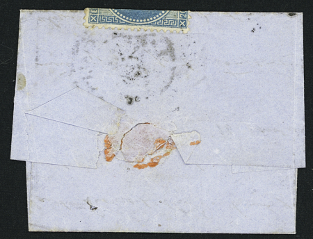 N°29, collé à cheval, OBL étoile 1 + CAD "Paris PL. de la Bourse" (17 janv 71) sur un petit ballon monté pour Montmorillon (Vienne) (La Poste de Paris ou le Général Bourbaki). B/TB
