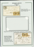 1854-1862, Sélection de 15 lettres affranchies avec