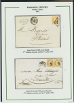 1854-1862, Sélection de 15 lettres affranchies avec