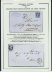 1854-1862, Sélection de 15 lettres affranchies avec