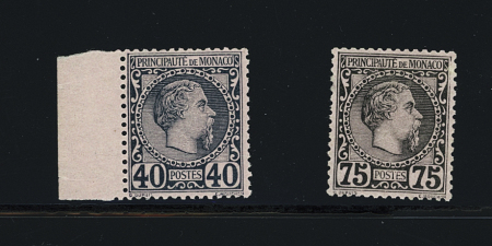 N°7 et 8 40c et 75c Charles III,  neuf **, très frais,