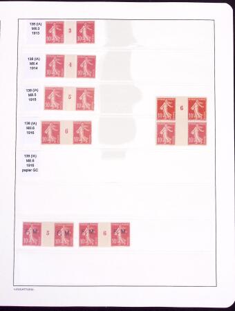 1906-1914, Collection sur la Semeuse avec de nombreuses
