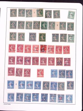 1906-1914, Collection sur la Semeuse avec de nombreuses