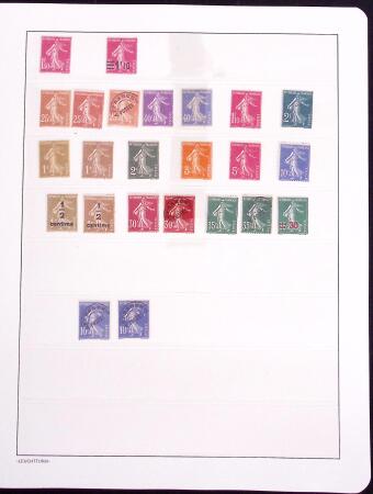 1906-1914, Collection sur la Semeuse avec de nombreuses