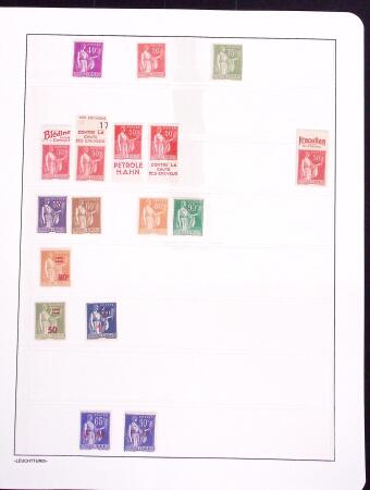 1906-1914, Collection sur la Semeuse avec de nombreuses