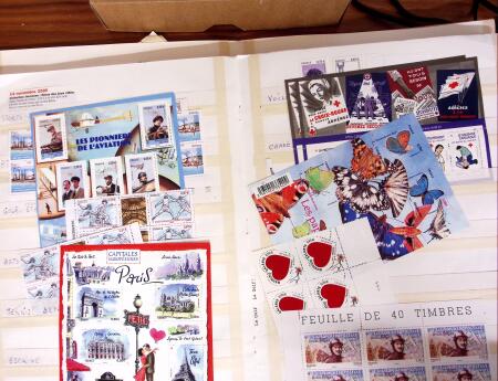 1960-2013, lot de faciales en carnets, BdF, bloc de