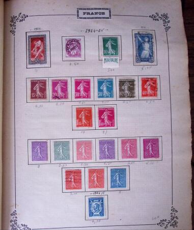 1849-1931, Collection de France et des colonies