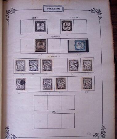 1849-1931, Collection de France et des colonies
