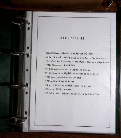 1941-44, Collection spécialisée sur Pétain en six