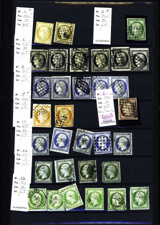 1849-1950, 2 Albums de France, avec N° 2, 6, 33 signé