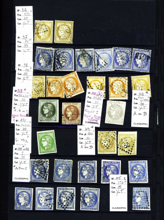 1849-1950, 2 Albums de France, avec N° 2, 6, 33 signé