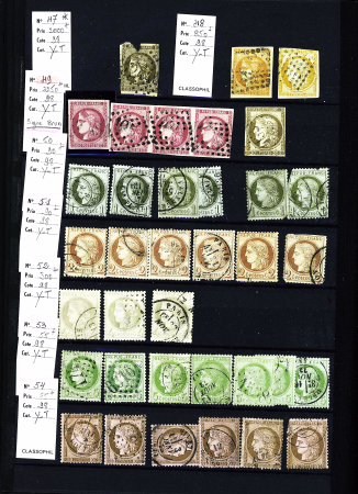 1849-1950, 2 Albums de France, avec N° 2, 6, 33 signé