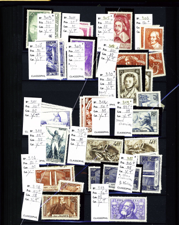1849-1950, 2 Albums de France, avec N° 2, 6, 33 signé