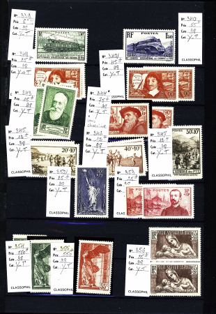1849-1950, 2 Albums de France, avec N° 2, 6, 33 signé