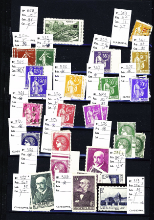 1849-1950, 2 Albums de France, avec N° 2, 6, 33 signé