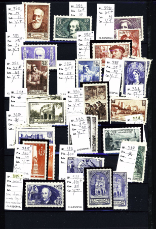 1849-1950, 2 Albums de France, avec N° 2, 6, 33 signé