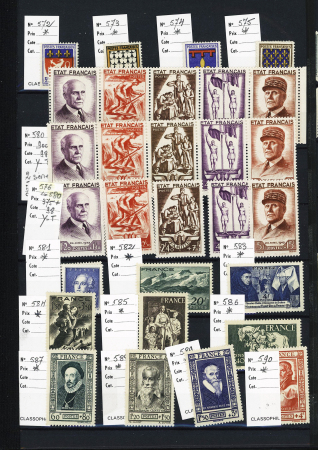 1849-1950, 2 Albums de France, avec N° 2, 6, 33 signé