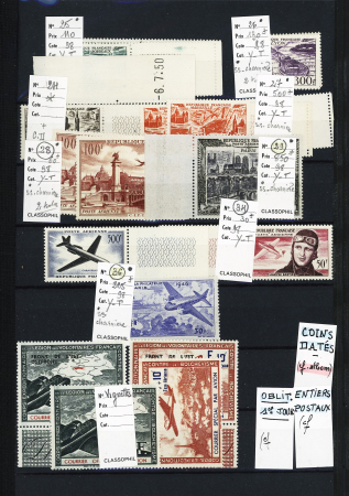 1849-1950, 2 Albums de France, avec N° 2, 6, 33 signé