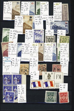 1849-1950, 2 Albums de France, avec N° 2, 6, 33 signé