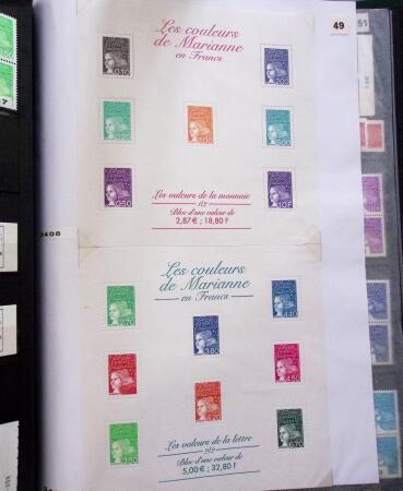 1849-2006, Collection de France en 11 classeurs rangés