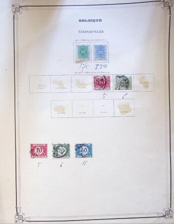 1890-1943, Small selection of Belgium on pages including