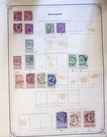 1890-1943, Small selection of Belgium on pages including