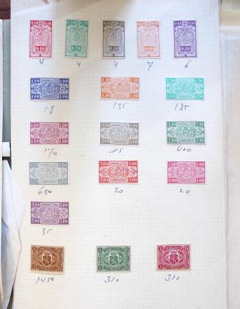 1890-1943, Small selection of Belgium on pages including