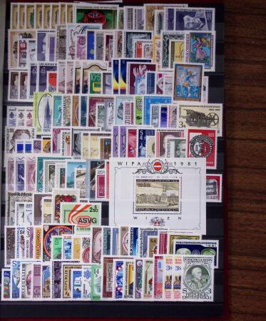 1880-1980, Practically all never hinged selection in