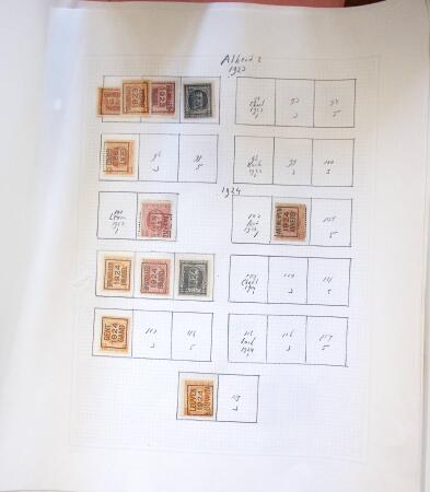 1929-80, Many hundreds of pre-cancels in two stockbooks