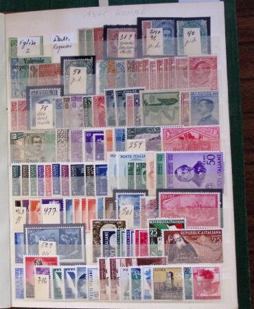 1852-1970, Mint and used selection of Italy in two stockbooks,