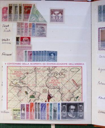 1852-1970, Mint and used selection of Italy in two stockbooks,