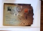 1936-37, Lot of 9 "Crash Covers" or damaged covers by
