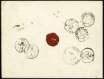 1860 (22 June) Double-weight stampless envelope from