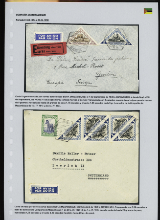 1902-39, Selection of 147 covers and cards all addressed to SWITZERLAND