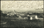 N°147 + 140 OBL St Raphaël (25.2.1916) sur carte postale illustrée recommandée avec mention manuscrite rouge "Emigré parti sans adresse". TB