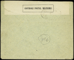 Lettre censurée avec CAD "Vag etapes 11 AAO" (1919 - Monastir) avec affranchissement gratuit par n°140 OBL CAD "Tresor et postes" sur lettre pour Genève. TB