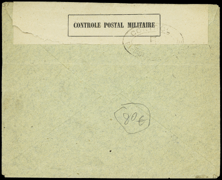 Lettre censurée avec CAD "Vag etapes 11 AAO" (1919 - Monastir) avec affranchissement gratuit par n°140 OBL CAD "Tresor et postes" sur lettre pour Genève. TB