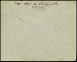 N°140 en paire avec surcharge "Postes serbes" OBL CAD "tresor et postes 504" (1918) sur lettre recommandée pour Genève avec censure serbe. TB