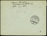N°140 en paire OBL CAD "Tresor et postes 504" (1918 - mission française auprès de l'armée serbe à Salonique) sur lettre avec griffe de recommandation provisoire. TB