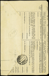 Memel n°13 + n°20, 3 pièces, OBL CAD "Memel C" (1920) sur lettre recommandée du 2ème échelon de poids contre remboursement. Rare AFF mixte français - allemand. TB